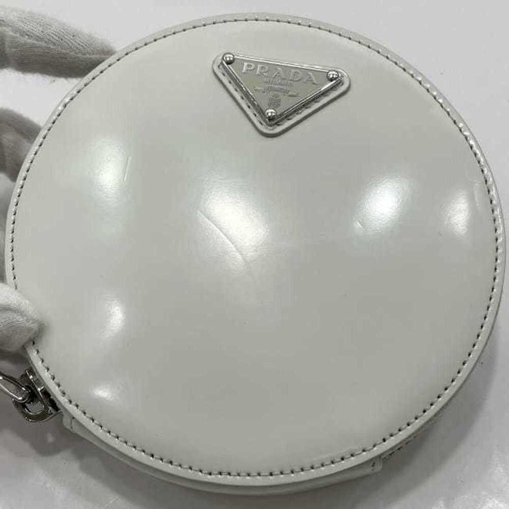 PRADA White Leather Pochette Shoulder Bag - Picture 7 of 11